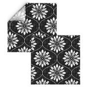 Flower Weave Texture Black