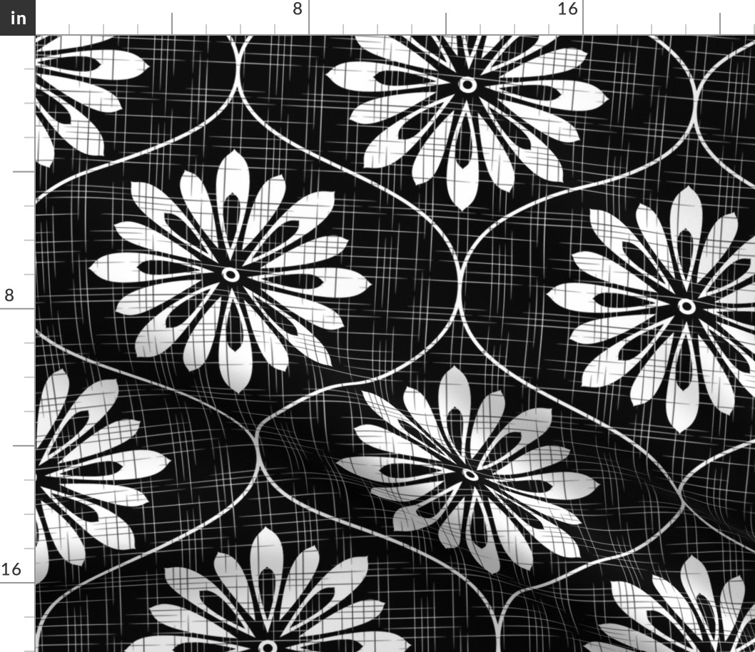 Flower Weave Texture Black