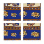 Samoa Man - Large Scale - Design 8228229 - Blue Rust Orange