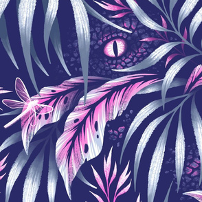 Jurassic Jungle - Pink / Purple - LARGE