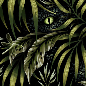Jurassic Jungle - Camo Green - LARGE