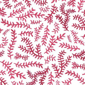 Chinoiserie Leaf in Red