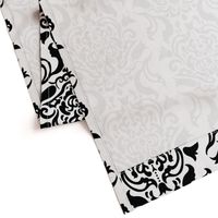 Large Scale Black & White Damask