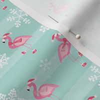 Snowy Flamingos