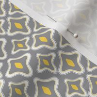 Ogee Argyle Gray and Yellow