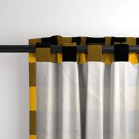 Jumbo Goldenrod Yellow and Black Rustic Cowboy Cabin Buffalo Check