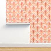 Peach Fuzz pastel palm fan trees