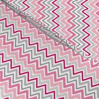 Soft Chevron Waves Pink Small Scale