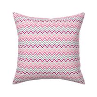 Soft Chevron Waves Pink Small Scale