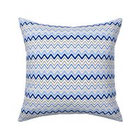 Soft Chevron Waves Blue Small Scale