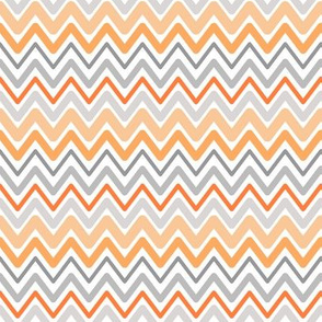 Soft Chevron Waves Orange Small Scale