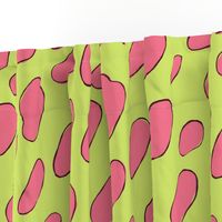 big leopard spots hot pink and lime