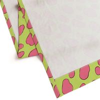 big leopard spots hot pink and lime