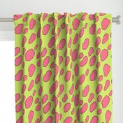 big leopard spots hot pink and lime