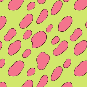 big leopard spots hot pink and lime