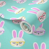 (1.5" scale) bunny with glasses (multi) C18BS