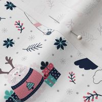 Christmas Cats Blue & Pink | Big Scale