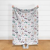 Christmas Cats Blue & Pink | Big Scale