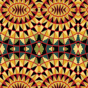 Persian Mosaic Tiles on Tan