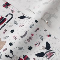 Christmas Cats on White | Small scale