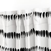 jumbo scale brushstrokes black on white