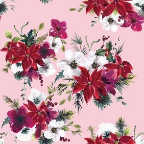 8" Christmas Dream Florals // Azalea Blush