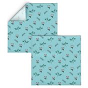 Christmas cats scrafs and winter kitten holiday design gender neutral blue