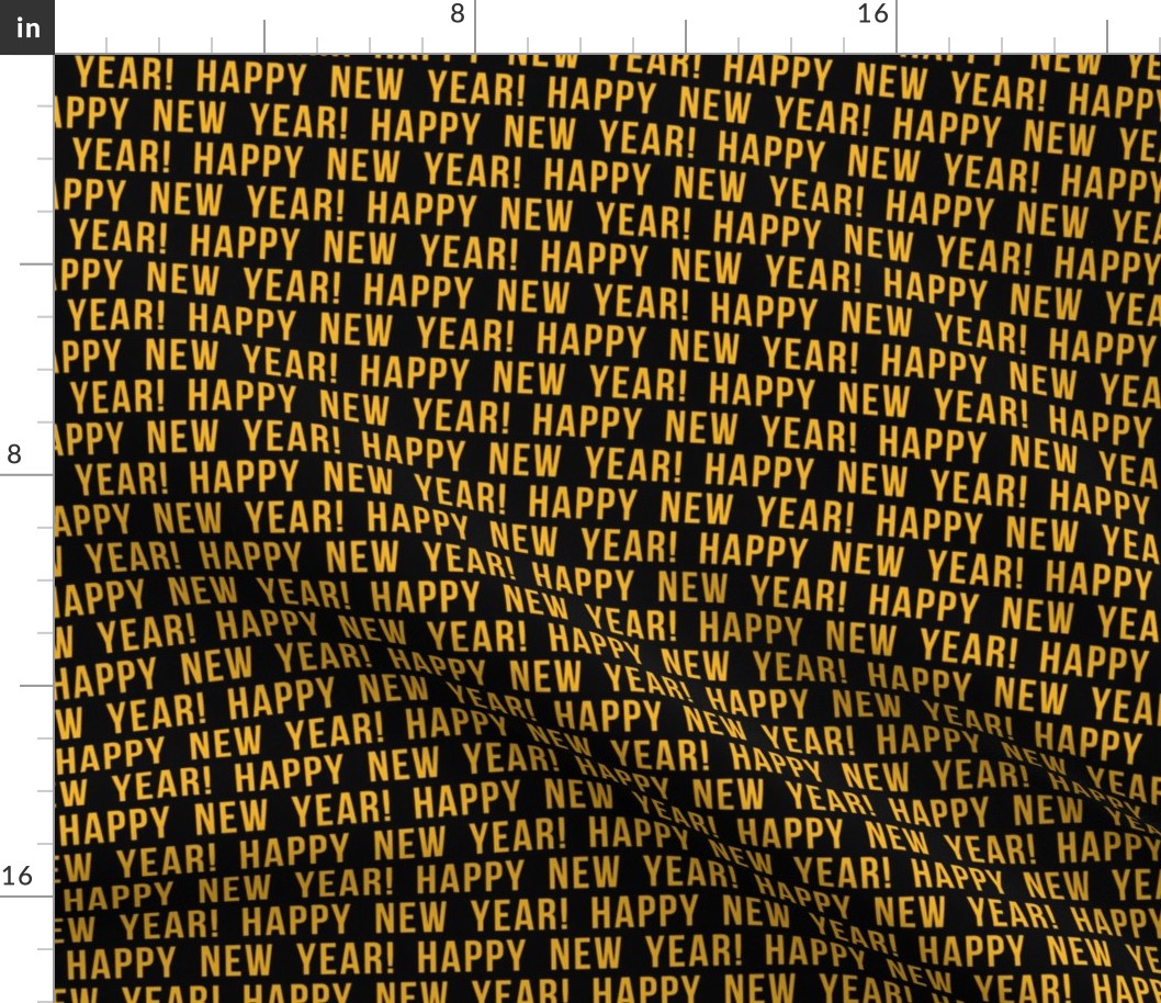 Happy New Year - gold and black