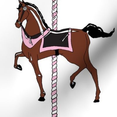 Pink Girl's Carousel Pony