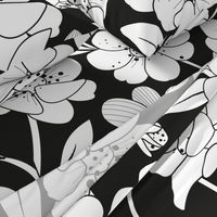 B/W Floral 