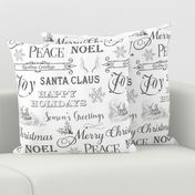 Christmas Typography, Christmas Greetings, Christmas Sayings in white  