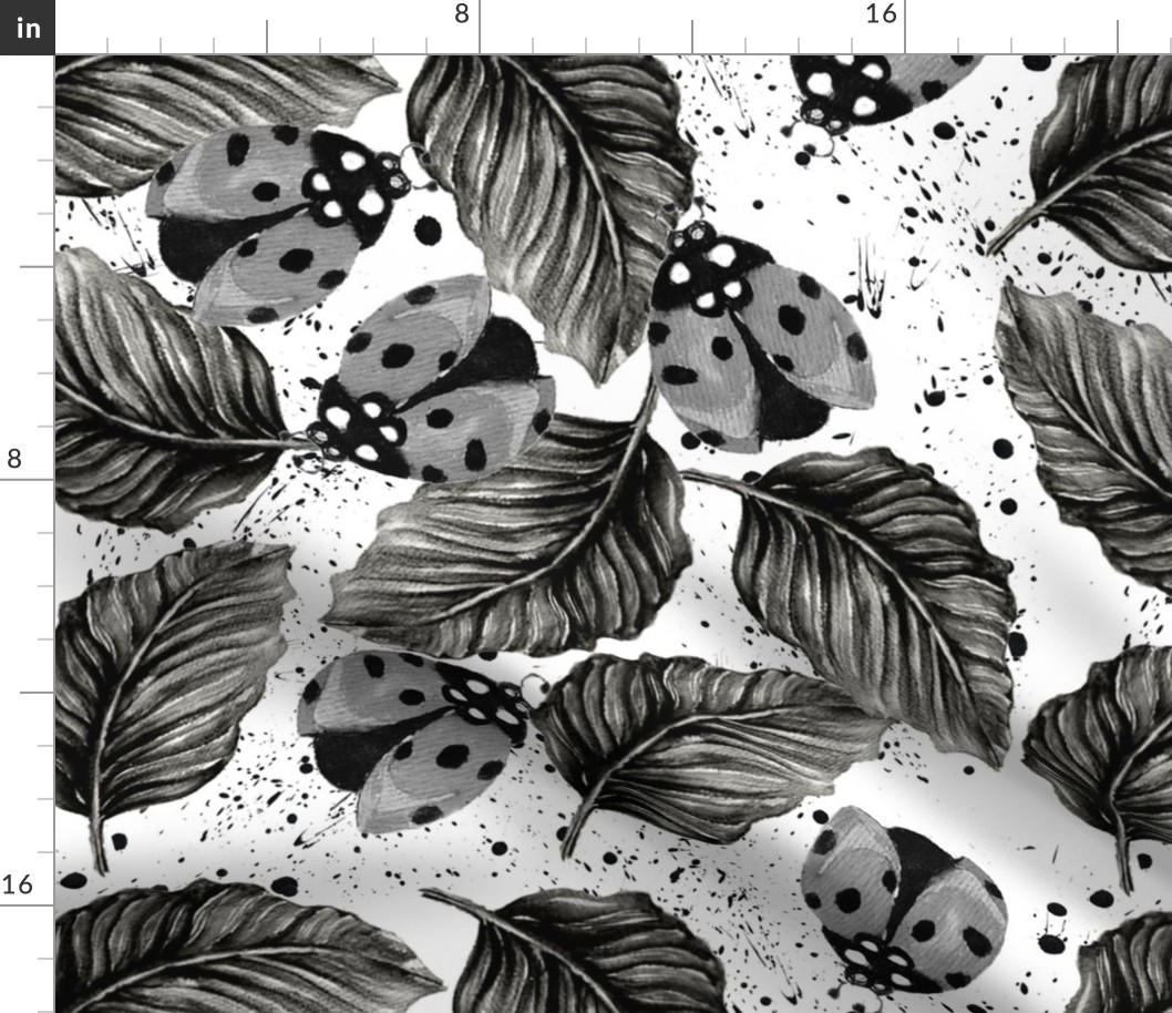 lady bugs-b/w large scale