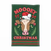 Tea Towel Cow Christmas