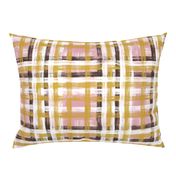 Arctic Plaid blush-gold-brown-white 