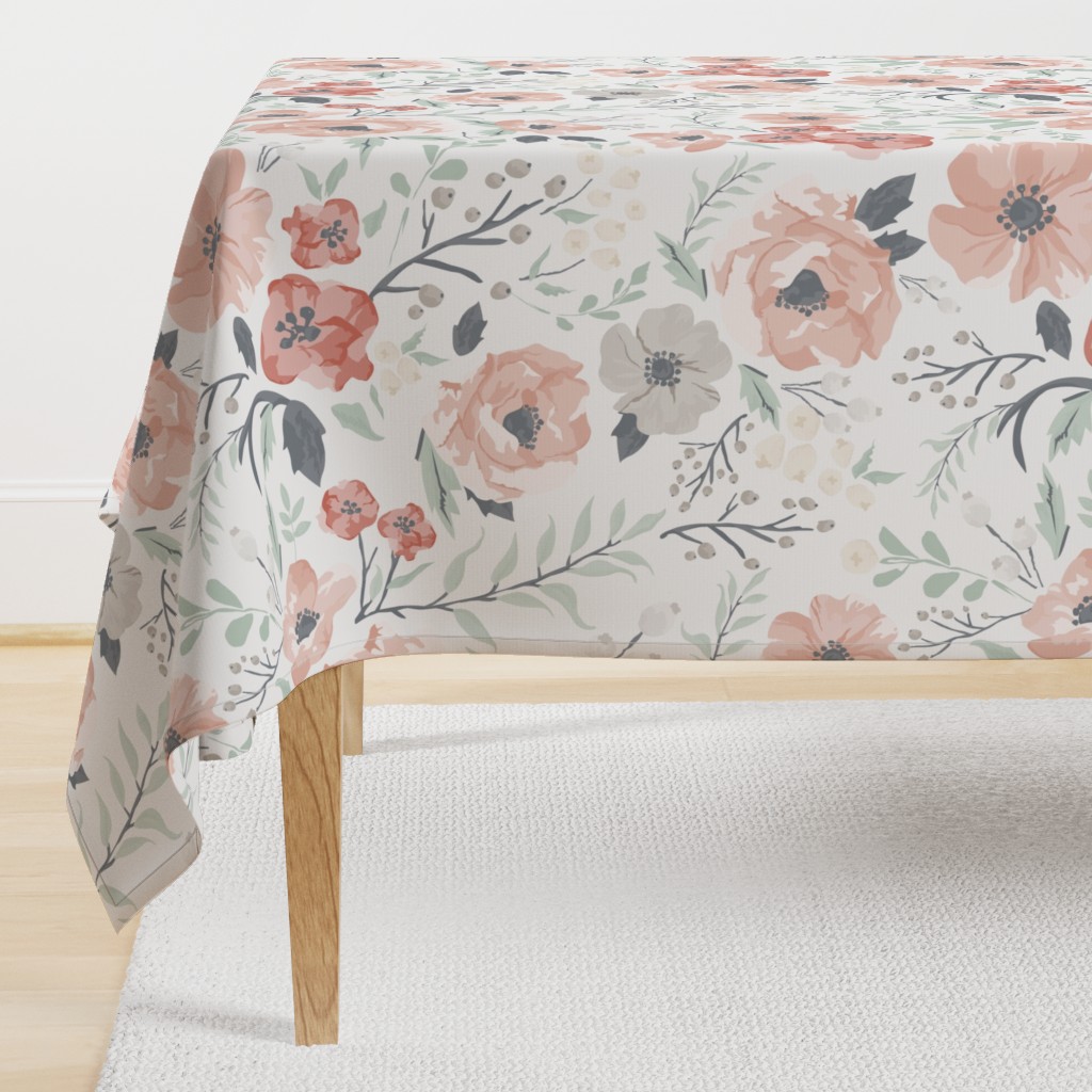 Large Scale Soft Meadow Floral