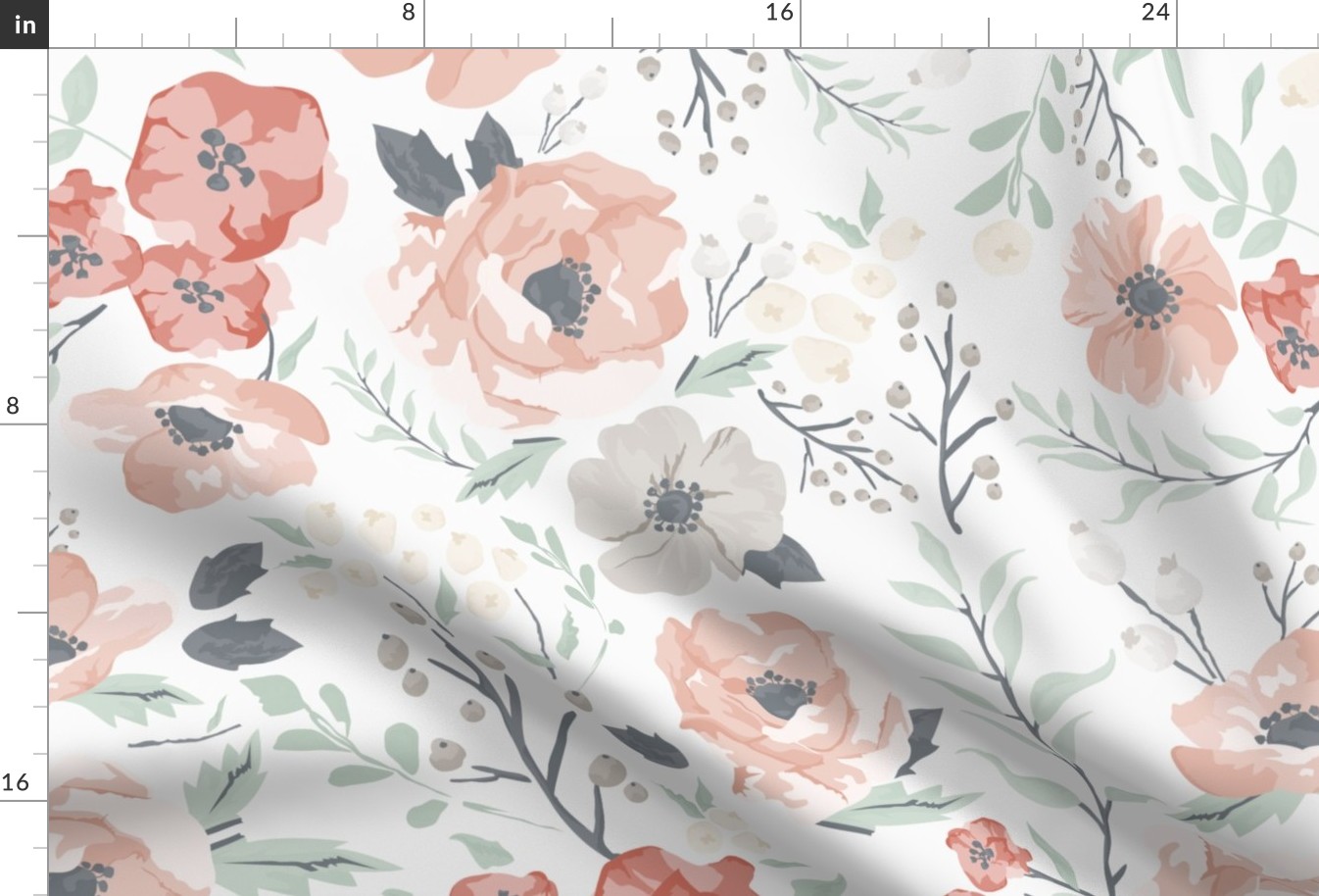 Large Scale Soft Meadow Floral