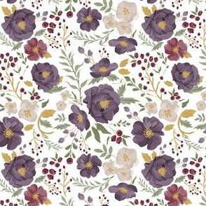 Small - Medium Scale: Saturated Autumn Meadow Floral