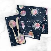 Cosmic Harmony - Watercolor Planets and Constellations