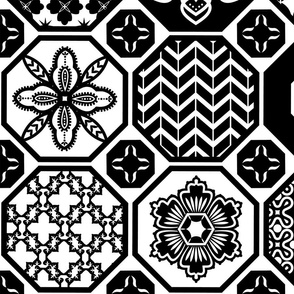 Black and White Modern Moroccan Tile