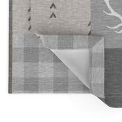 Rustic Woodland Neutrals Quilt - no little man - Beige, grey, taupe