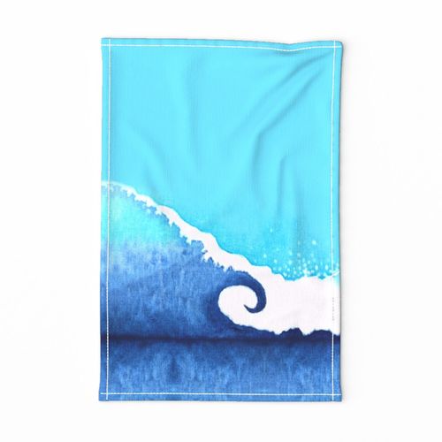 Wave on Wave Tea Towel Portrait 150