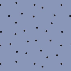 Simple Dot - periwinkle blue and black mini