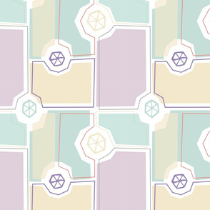 Abstract Pastel Repeat Pattern