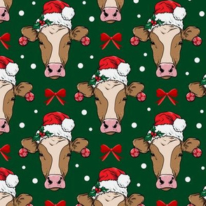 Cow with Santa Hat