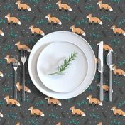 Little Fox forest love winter wonderland Christmas design gender neutral gray