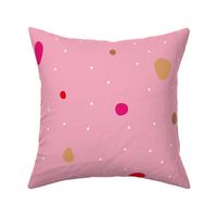 Paper cut confetti party little dots and snow flakes red pink XL