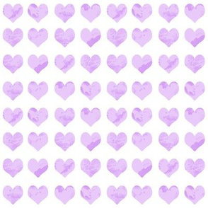 1" watercolor hearts fabric.  watercolor hearts fabric - valentines day fabric, valentines fabric, watercolor girly fabric - lavender