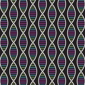 DNA Strands (Dark Pastel Rainbow Small)