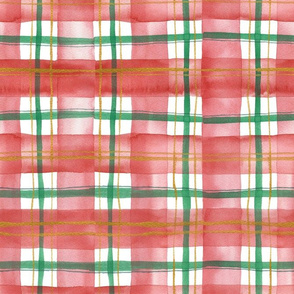 Christmas Watercolor Plaid