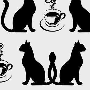 Cats love coffe
